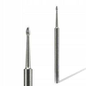 Staleks Frez do skórek i paznokci z węglika spiekanego mini łezka kulka 1,2/2,5 mm FT12/012/2,5 Nail Cleaner