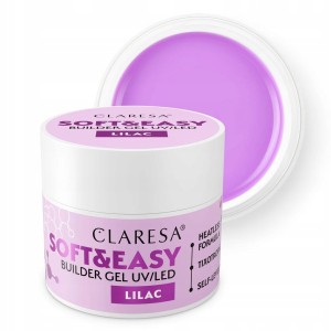 Claresa Żel budujący samopoziomujący do paznokci Soft&Easy Builder Gel Lilac 90g