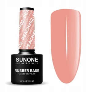 Sunone Rubber Base Peach #02 Baza kauczukowa budująca do paznokci 5g