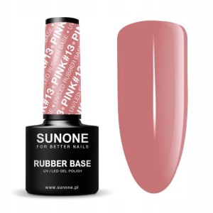 Sunone Rubber Base Pink #13 Baza kauczukowa budująca do paznokci 5g