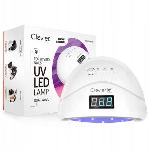 Clavier Lampa do lakierów hybrydowych i żeli Dual LED UV Q1 48W biała z lustrzanym dnem
