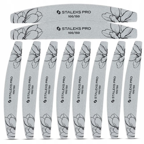 Staleks mineralny pilnik do paznokci łódka półksiężyc gradacja 100-150 10 sztuk.jpg