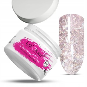 La’kier Diamond Dust Moonlit Spark Hipoalergiczny samopoziomujący żel budujący do paznokci z efektem Flash 15g