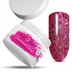 La’kier Diamond Dust Fuchsia Flicker Hipoalergiczny samopoziomujący żel budujący do paznokci z efektem Flash 15g