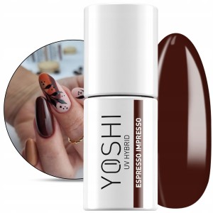 Yoshi Ciao Italiani 328 Espresso Impresso Kolorowy lakier hybrydowy do paznokci 6ml