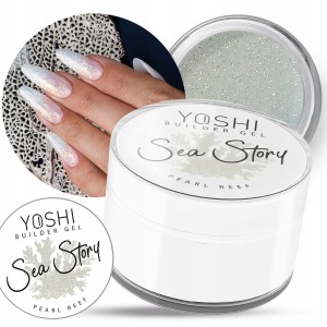 Yoshi Builder Gel Sea Story Pearl Reef Żel UV LED budujący samopoziomujący do paznokci z drobiną 15ml
