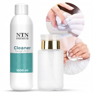 NTN Cleaner płyn do przemywania i odtłuszczania paznokci 1000ml + dozownik z pompką 150ml