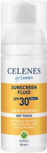 Celenes by Sweden Herbal Dry Touch Sunscreen Fluid SPF30+ Fluid przeciwsłoneczny do opalania wodoodporny 50ml