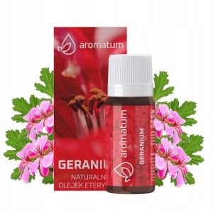 Aromatum Geranium Naturalny olejek eteryczny uspokajający, przeciwzapalny i przeciwbólowy 12ml