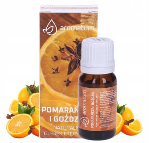 Aromatum Pomarańcza i goździk Naturalny olejek eteryczny przeciwutleniający, energetyzujący i relaksujący 12ml