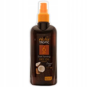 MadiS Aloha Tropic Dark Tanning SPF6 Suchy olejek do opalania głęboka opalenizna z kokosem 200ml / 40445