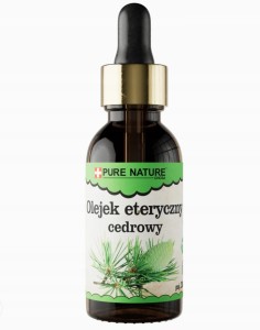 Pure Natura Olejek eteryczny cedrowy Naturalny olejek eteryczny antyseptyczny, przeciwzapalny, relaksujący, wspomaga oddychanie 30ml