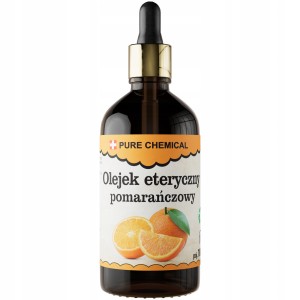 Pure Natura Olejek eteryczny pomarańczowy Naturalny olejek eteryczny pielęgnujący, relaksujący antystresowy, antyseptyczny, pobudzający 100ml