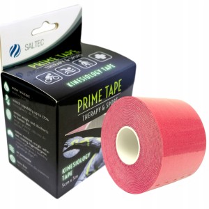 Saltec Prime Tape Profesjonalna taśma do kinesiotapingu plaster taśma sportowa 5cm x 5m różowa