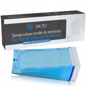Saltec Torebki do sterylizacji narzędzi w autoklawie samoprzylepne 90x230mm 200 sztuk