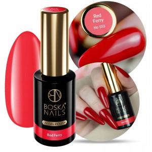Boska Nails Up Divina 553 Red Ferry Wyrazisty czerwony lakier hybrydowy 10ml