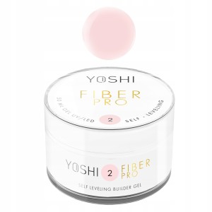 Yoshi Fiber Pro No2 Lekko mleczny samopoziomujący żel budujący do paznokci bez TPO 50ml