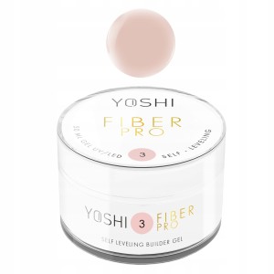 Yoshi Fiber Pro No3 Lekko mleczny neutralny samopoziomujący żel budujący do paznokci bez TPO 50ml