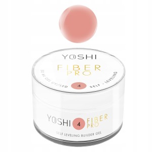 Yoshi Fiber Pro No4 Pastelowy różowy samopoziomujący żel budujący do paznokci bez TPO 50ml