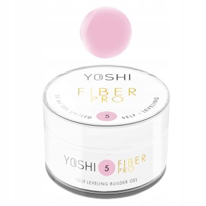Yoshi Fiber Pro No5 Mlecznoróżowy samopoziomujący żel budujący do paznokci bez TPO 50ml
