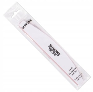 Sunone Pilnik do paznokci łódka półksiężyc szary zebra slim gradacja 180/240 Bezpieczny Pakiet 1 sztuka