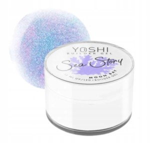 Yoshi Builder Gel Sea Story Moonbay Żel budujący samopoziomujący do paznokci pastelowo różowy z nutą lawendy z drobinkami bez TPO 15ml