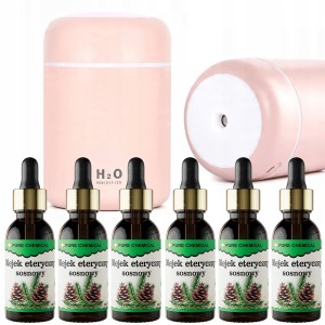 Zestaw do aromaterapii 6x Olejek eteryczny Pure Chemical sosnowy 30ml + dyfuzor