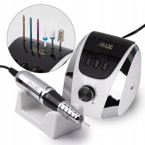 Frezarka do paznokci AlleLac M13 68W biała + zestaw z frezami i nośnikiem do manicure i pedicure
