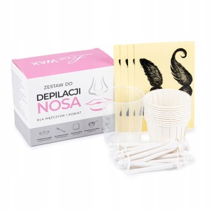 LoveWax Zestaw do depilacji nosa woskiem 4w1 wosk paski i olejek pielęgnacyjny