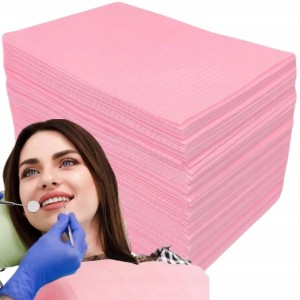 Serwety kosmetyczne wodoodporne śliniaki dentystyczne 50 sztuk 33x40cm różowe 