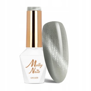 Molly Nails Blues Cat Eye Crystal Water Nr 161 HEMA/Di-HEMA Free Lakier hybrydowy LED/UV Gel Polish 8g
