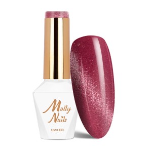 Molly Nails Blues Cat Eye Crystal Water Nr 166 HEMA/Di-HEMA Free Lakier hybrydowy LED/UV Gel Polish 8g