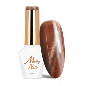 Molly Nails Blues Cat Eye Browns Metallic Nr 215 HEMA/Di-HEMA Free Lakier hybrydowy LED/UV Gel Polish 8g
