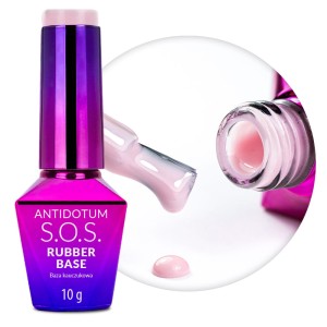 Molly Nails Rubber Base S.O.S. Antidotum Cotton Candy Elastyczna baza kauczukowa do paznokci i ozdób 10g