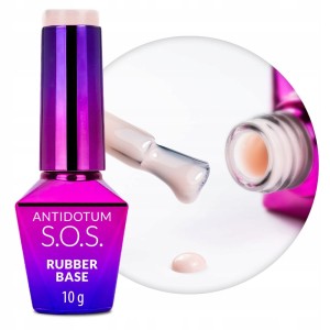 Molly Nails Rubber Base S.O.S. Antidotum Fluffy Marshmallow Elastyczna baza kauczukowa do paznokci i ozdób 10g