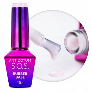 Molly Nails Rubber Base S.O.S. Antidotum Milky Blush Elastyczna baza kauczukowa do paznokci i ozdób 10g