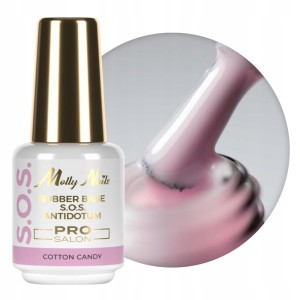 Molly Nails Pro Salon Rubber Base S.O.S. Antidotum Cotton Candy Elastyczna baza kauczukowa do paznokci i ozdób 15g