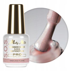 Molly Nails Pro Salon Rubber Base S.O.S. Antidotum Endless Flame Elastyczna baza kauczukowa do paznokci i ozdób 15g
