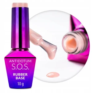 Molly Nails Rubber Base S.O.S. Antidotum Rosy Mist Elastyczna baza kauczukowa do paznokci i ozdób 10g