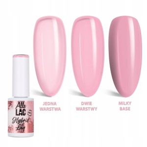 AlleLac Hybrid Lag Gel Polish Nudes Rose Smoke Różowy lakier hybrydowy do paznokci HEMA/Di-HEMA Free 6g