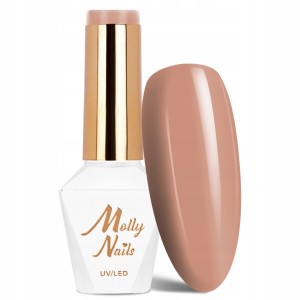Molly Nails Choco Dreams Nr 350 Salted Caramel Gel Polish HEMA/Di-HEMA Free Brązowy lakier hybrydowy LED/UV 8g