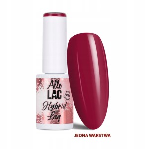 AlleLac Hybrid Lag Gel Polish Reds Burgundy Dream Czerwony lakier hybrydowy do paznokci HEMA/Di-HEMA Free 6g