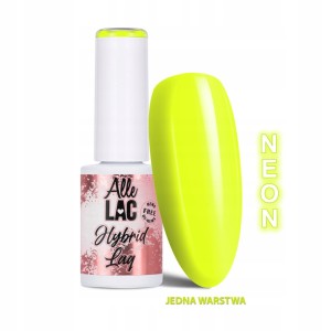 AlleLac Hybrid Lag Gel Polish Yellows Neon Żółty lakier hybrydowy do paznokci HEMA/Di-HEMA Free 6g