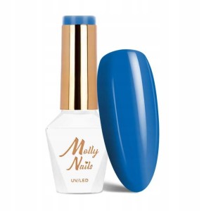 Molly Nails Blue Sky Nr 116 Dark Blue Gel Polish HEMA/Di-HEMA Free Niebieski lakier hybrydowy LED/UV 8g
