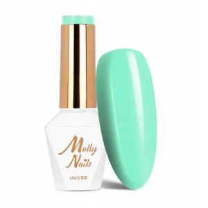 Molly Nails Delicate Woman Nr 65 Cashmere Sweater Gel Polish HEMA/Di-HEMA Free Zielony lakier hybrydowy LED/UV 8g