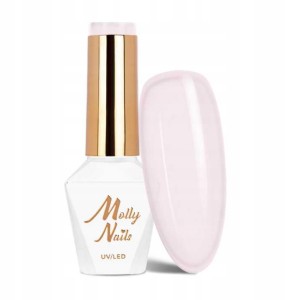 Molly Nails French Manicure Nr 134 Light Nude Gel Polish HEMA/Di-HEMA Free Różowy lakier hybrydowy LED/UV 8g