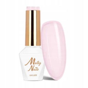 Molly Nails French Manicure Nr 135 Pink Nude Gel Polish HEMA/Di-HEMA Free Różowy lakier hybrydowy LED/UV 8g