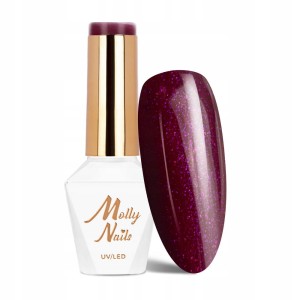 Molly Nails I'm Nudelover Nr 527 Lipgloss Gel Polish HEMA/Di-HEMA Free Czerwony lakier hybrydowy LED/UV 8g