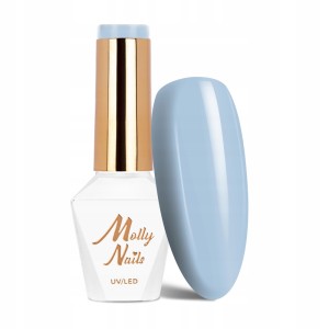 Molly Nails Pure Nature Nr 105 Top Of The Mountain Polish HEMA/Di-HEMA Free Niebieski lakier hybrydowy LED/UV 8g