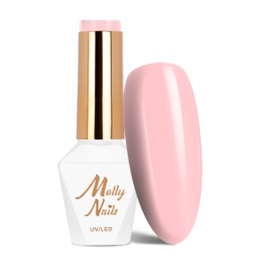 Molly Nails Sensual Nr 201 Bella Gel Polish HEMA/Di-HEMA Free Różowy lakier hybrydowy LED/UV 8g
